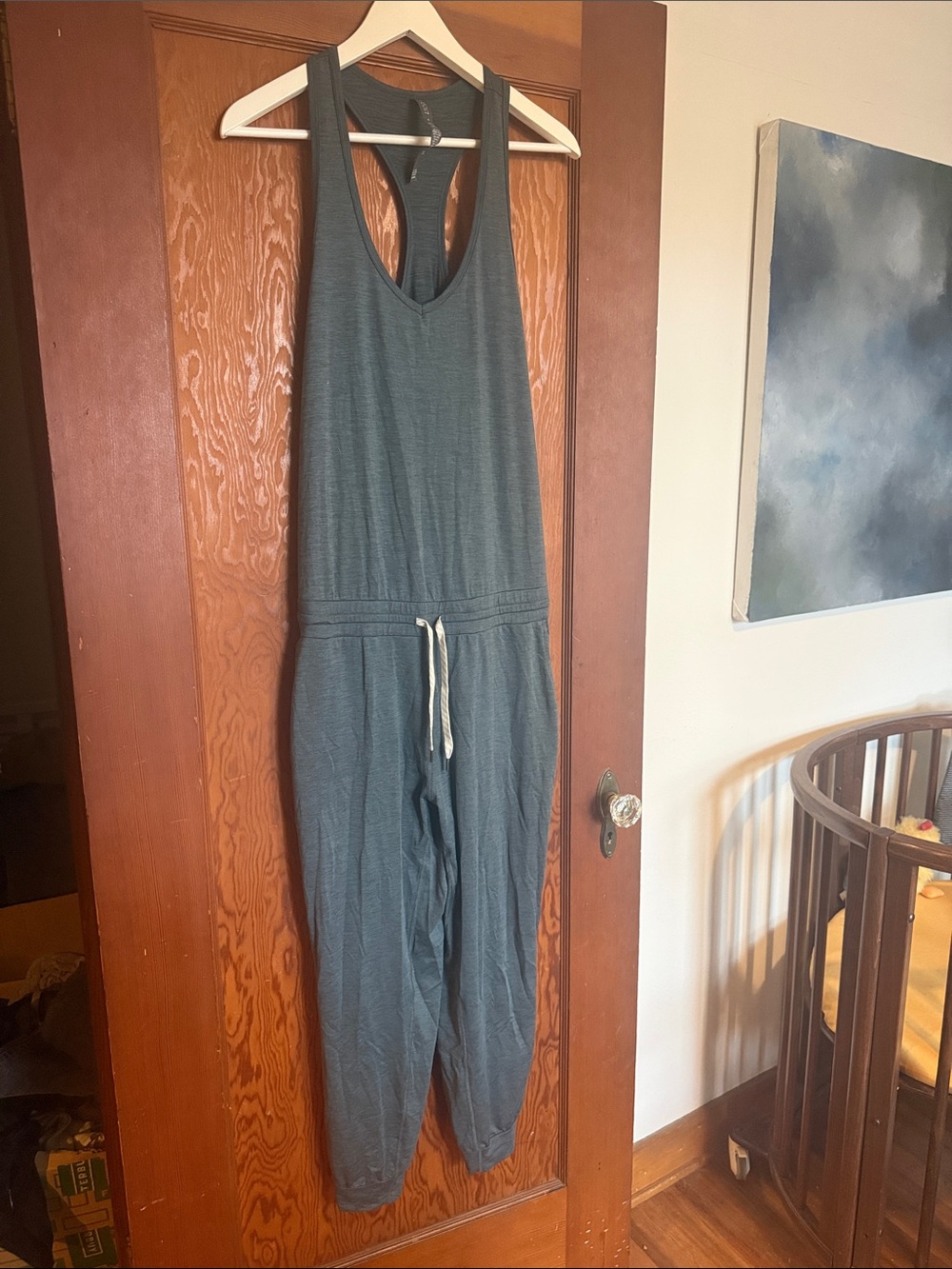 Vuori Slate Teal Racerback Jumpsuit